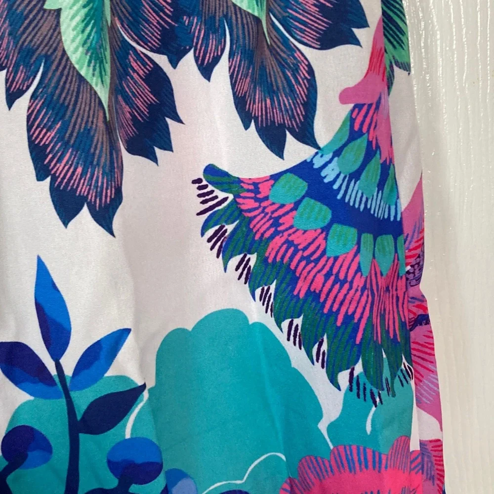 Rachel Zoe Floral Wide Leg Pants in Pink, Blue, and Green - Picture 5 of 11